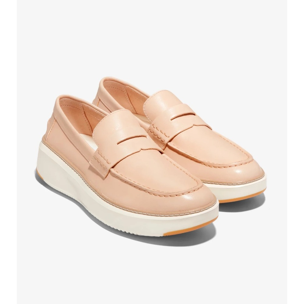 Cole Haan Men‎ GrandPro Beige Leather Topspin Penny Loafer Size 11.5